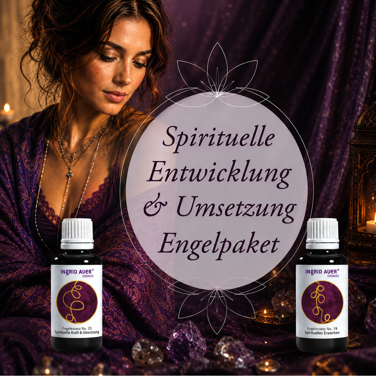 Spirituelle Entwicklung & Umsetzung Engelpaket mit Original-Engelessenzen von Ingrid Auer